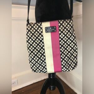 Kate Spade New York Victoria Classic Pink Stripe Crossbody Bag